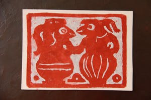 Harm Kamerlingh Onnes - Kerstkaart linodruk kopen? Bied vanaf 25!