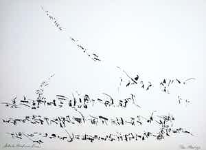 Henri Plaat - Zeefdruk, Compositie met figuren en vormen verkocht voor € 60!