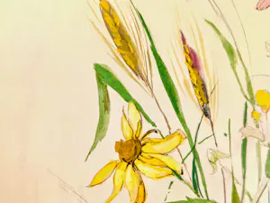 Virginie Cokelberghe - Twee aquarellen. Boeketten bloemen. kopen? Bied vanaf 99!