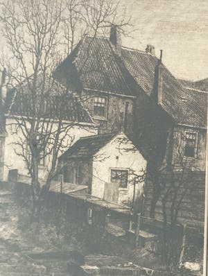 Dirk Harting - 1x Westsingel Amersfoort + 1x Koppelpoort Amersfoort (onleesbaar gesigneerd) kopen? Bied vanaf 1!