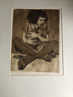 Herman Gordijn - Mona met kussen kopen? Bied vanaf 80!