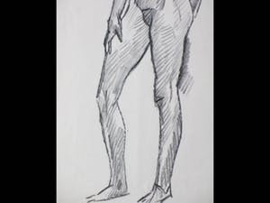 Herman Bieling - Staand Naakt - Tekening kopen? Bied vanaf 45!