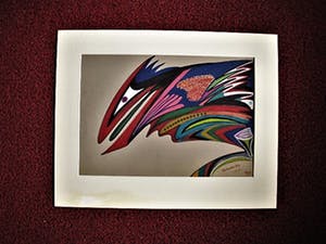 Paul Koning - Bijzonder Psychedelisch jaren 70 Pastel (ViltStift) "Kop zonder Kip" gesigneerd kopen? Bied vanaf 10!