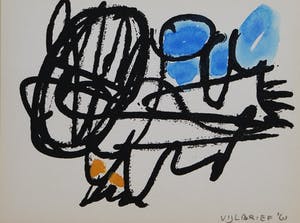 Ernst Vijlbrief - handgesigneerde zeefdruk - abstracte compositie kopen? Bied vanaf 75!