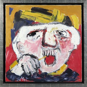 Martin van Wordragen - Olieverf op doek, Tandenstoker - Ingelijst kopen? Bied vanaf 200!