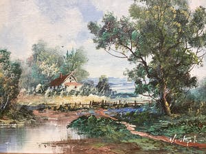 Niet of onleesbaar gesigneerd - Boerderij aan water kopen? Bied vanaf 1!