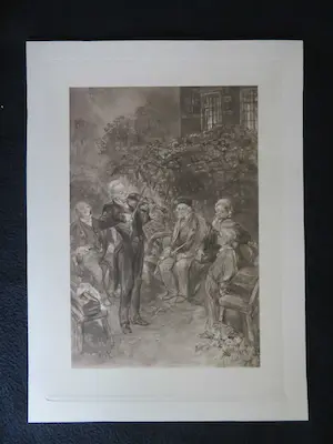 Charles Rochussen - Vioolspeler in een tuin met toehoorders kopen? Bied vanaf 15!