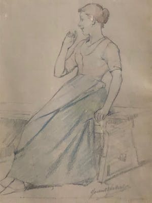 Gerard Portielje - Dame op bankje kopen? Bied vanaf 150!