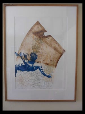 Leentje Linders - Ets en reliefdruk, Apollo thirteen I kopen? Bied vanaf 40!