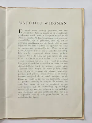 Matthieu Wiegman - Catalogus tentoonstelling Stedelijk Museum Amsterdam 1931. kopen? Bied vanaf 59!