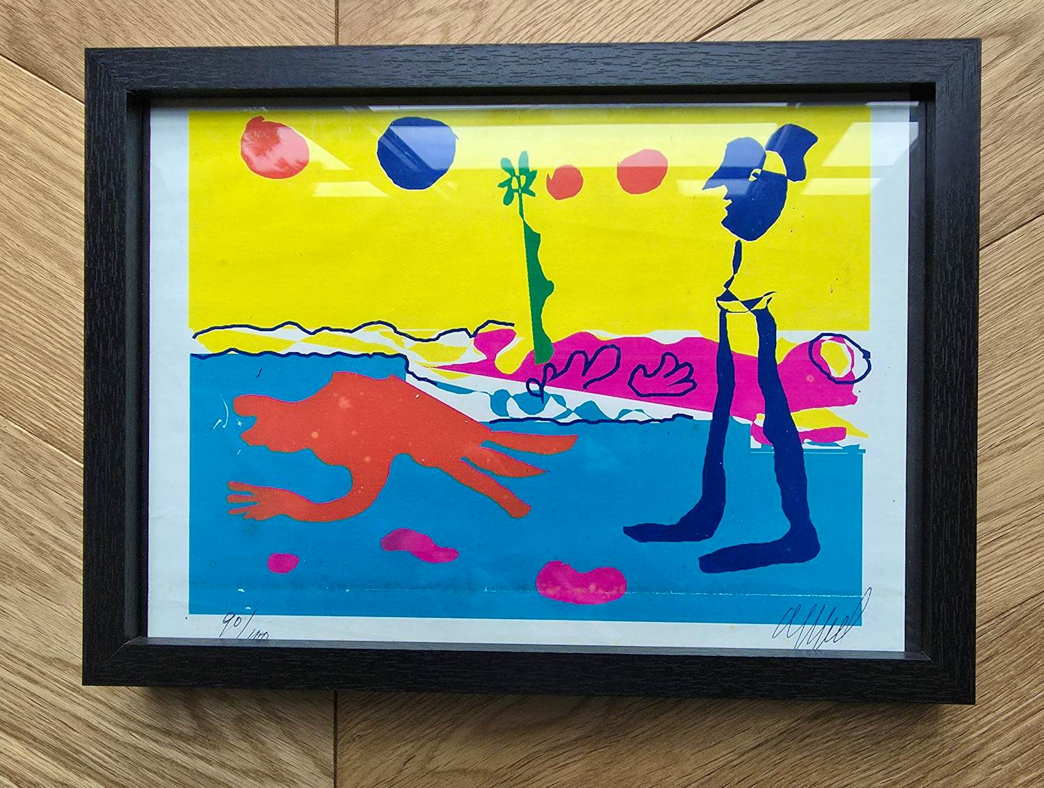 Karel Appel、Nu bleu、希少画集画、新品額装付 Buy art from Karel Appel? | Kunstveiling.nl