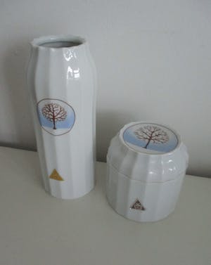 Royal Dux - porseleinen set van vaas en dekselpotje kopen? Bied vanaf 30!