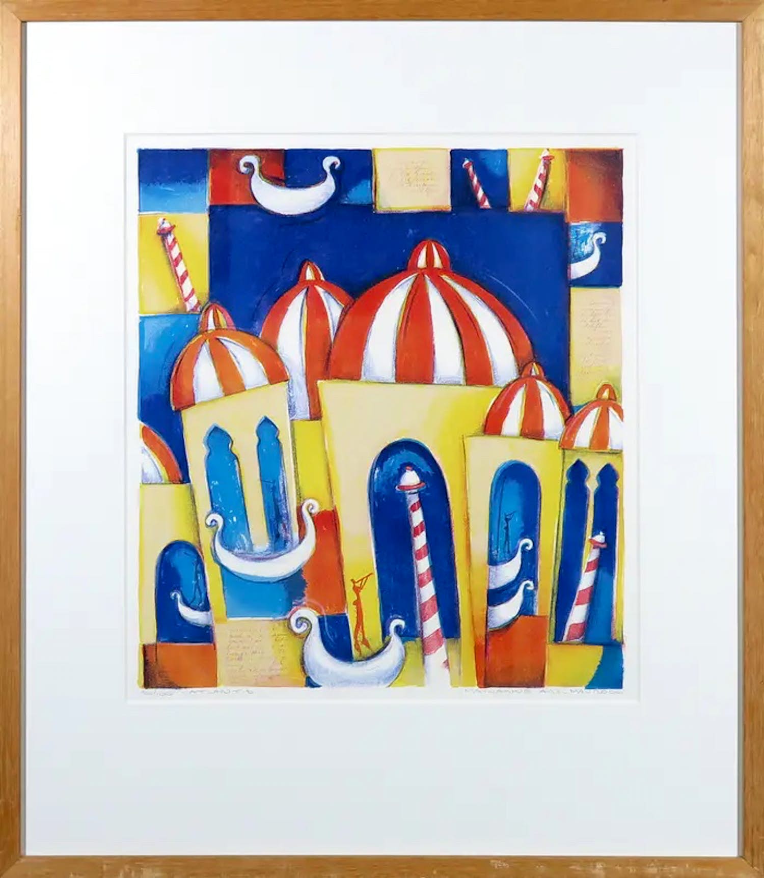 Marianne Aulman - Zeefdruk, Atlantis - Ingelijst verkocht voor € 35!