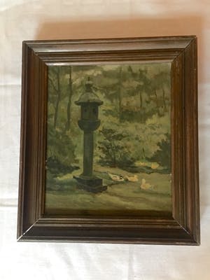 Leo Stracke - Eenden in het bos - Olieverf op doek kopen? Bied vanaf 40!