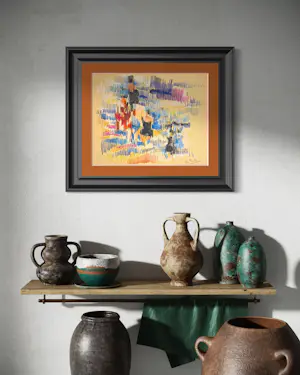 Rene Mels - Prächtige abstrakte Bleistiftzeichnung, um 1955 kopen? Bied vanaf 120!