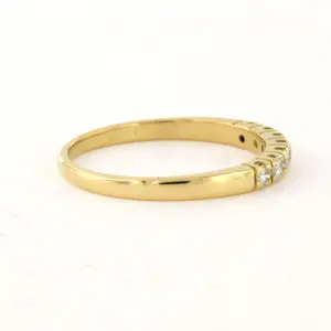 18k geelgouden ring met briljant geslepen diamant tot. 0.24ct – F/G - VS/SI kopen? Bied vanaf 210!