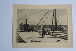 Karel Timmerman - ets - industriele voorstelling - waarschijnlijk mono uitgave kopen? Bied vanaf 1!