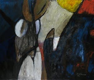 Jos Schimmer - Olieverf op doek, Z.T. (Abstracte compositie) (Groot) kopen? Bied vanaf 1!