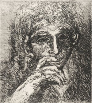 Gerard Bellaart - Ets, Portret kopen? Bied vanaf 1!