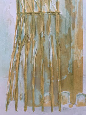 Ardi Brouwer - kleurenlitho - 'Toren III' - 1990 (Kleine oplage) kopen? Bied vanaf 70!