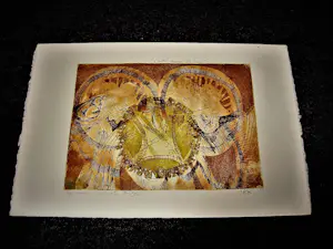 Kees Okx - Unica exemplaar (nr.3 van totaal 5) handgekleurde Litho - "entre sienne et ocre" kopen? Bied vanaf 28!