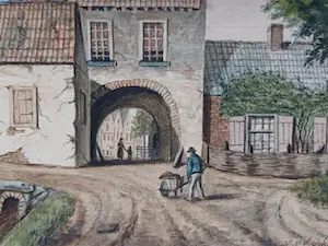 Simon van der Schans - 3 Stadsgezichten. (1881) kopen? Bied vanaf 75!
