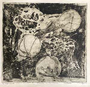 Jan Montyn - Course a la lune verkocht voor € 100!