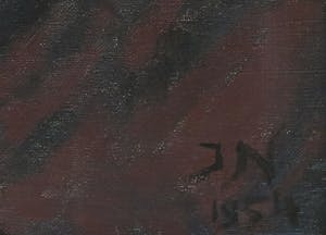 Jean Nies - Olieverf op doek, Boerin met appels - Ingelijst (Groot) kopen? Bied vanaf 1!