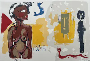 John Lie a Fo - handgesigneerde zeefdruk | 'Obia' | 1990 kaufen? Bieten Sie von 75!