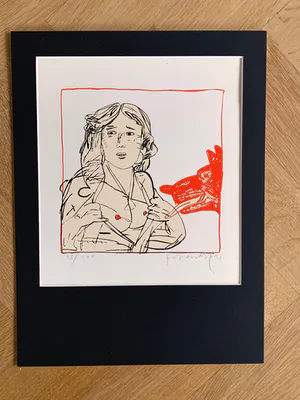 Pat Andrea - Ontklede vrouw met aggresieve hond kopen? Bied vanaf 70!