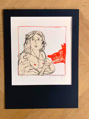 Pat Andrea - Ontklede vrouw met aggresieve hond verkocht voor € 70!