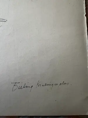 Herman Bieling - Tekening/studietekening Kralingseplas en Verso boeren interieur kopen? Bied vanaf 40!