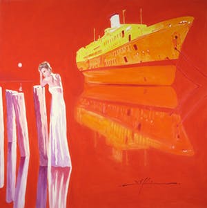 Marco Kooiman - Acryl op doek, L'ultima viaggio del conte (Groot) kopen? Bied vanaf 150!