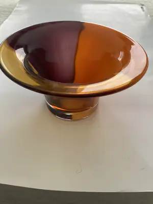 Bernard Heesen - Tweekleurige glazen kom/vaas kopen? Bied vanaf 50!