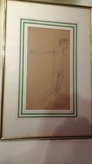 Niet of onleesbaar gesigneerd - Studie mannelijk naakte, circa 1900. kopen? Bied vanaf 1!