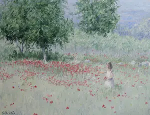 Chris van Dijk - Girl in a poppy field kopen? Bied vanaf 500!
