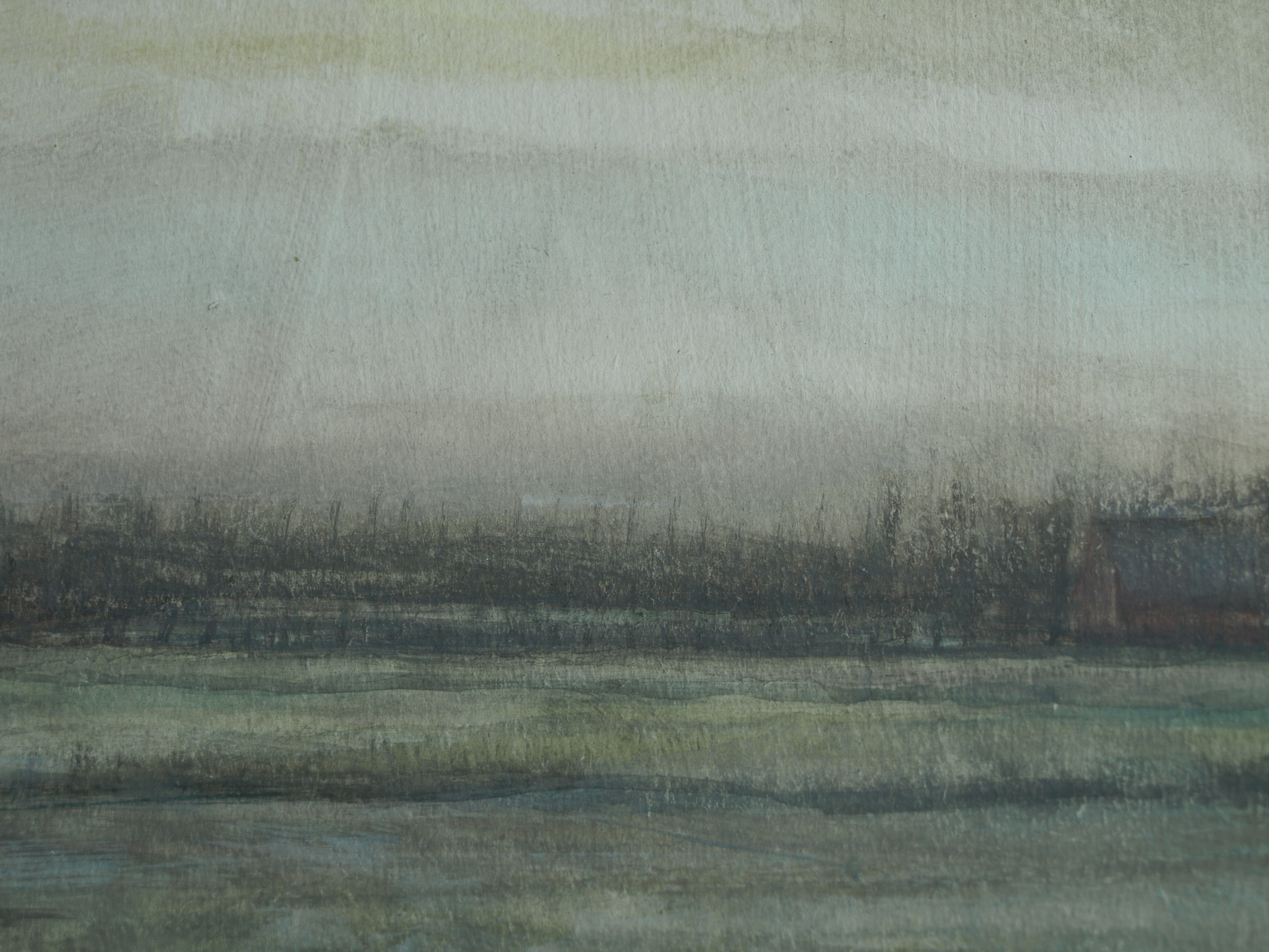 Henk Rijzinga - Aquarel , Winterlandschap – ingelijst – ca 1975  kopen? Bied vanaf 1!
