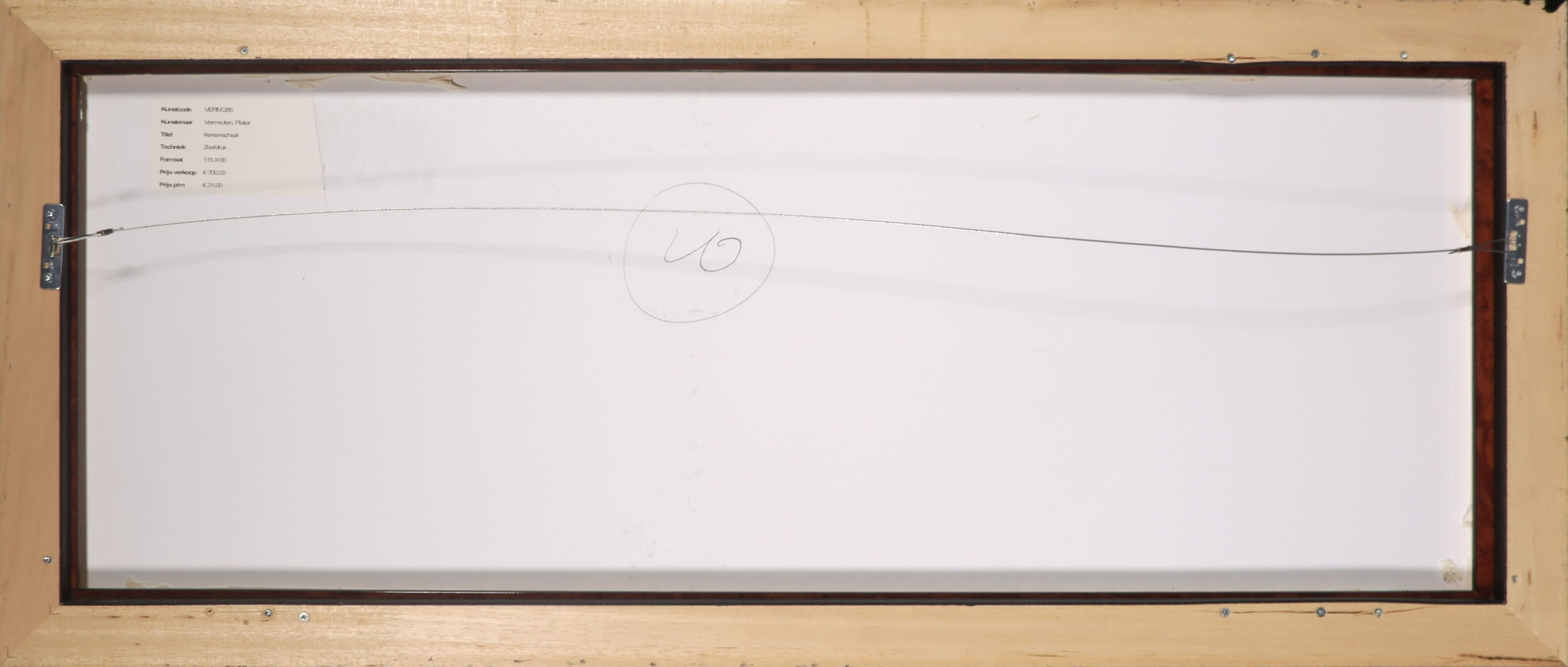 Pieter Vermeulen - Zeefdruk op kunststof, Kersenschaal - Ingelijst kopen? Bied vanaf 20!