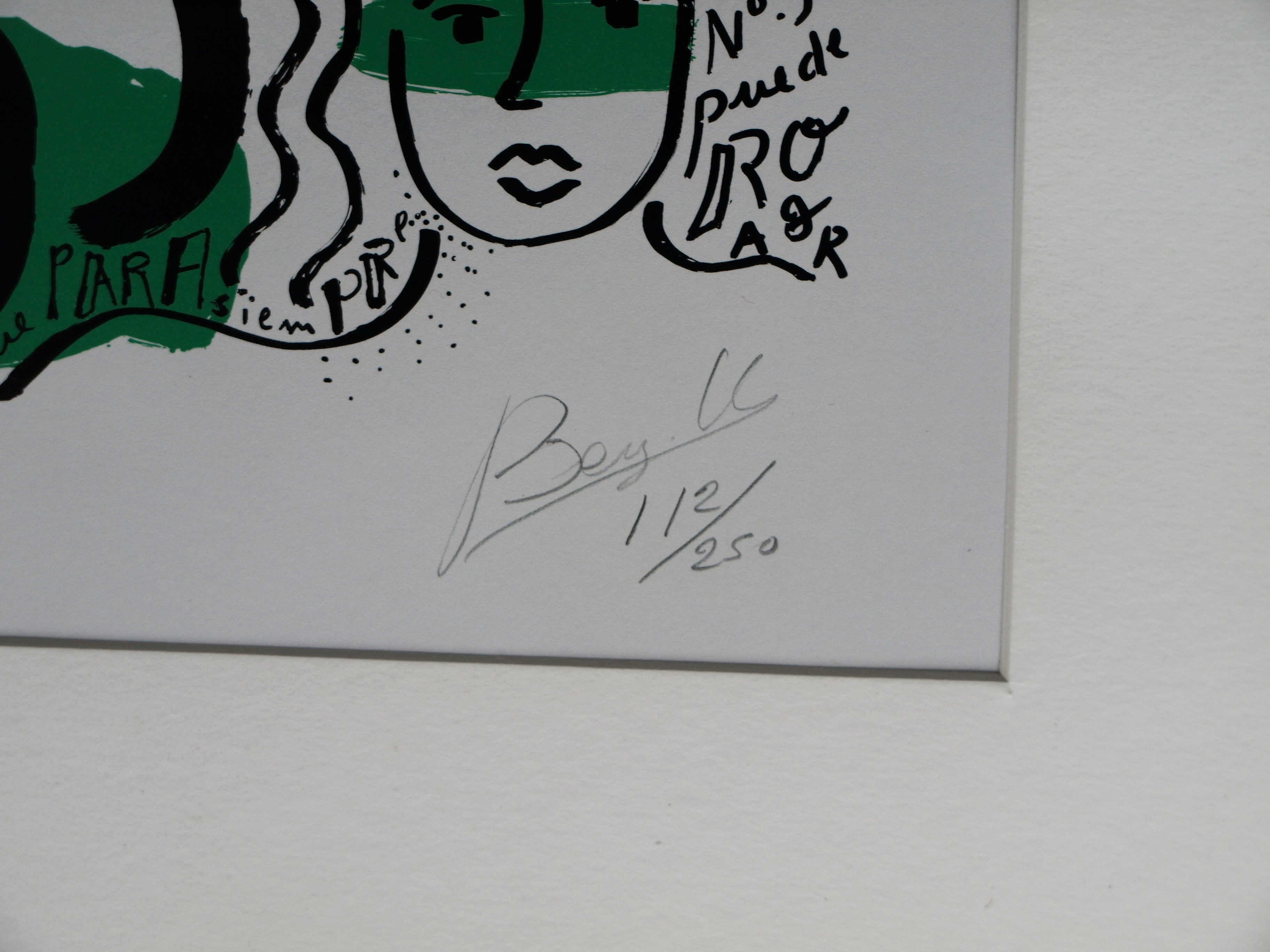 Niet of onleesbaar gesigneerd - Zeefdruk , Zonder titel - gesigneerd & ingelijst - GROOT kopen? Bied vanaf 1!