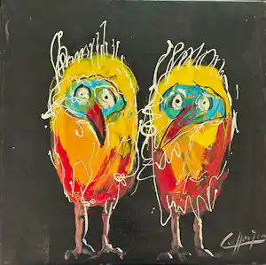Caspar van Houten - 2 vogels vendu pour 90€ !