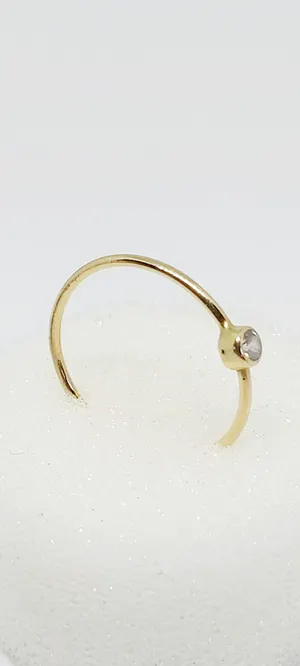 14 kt Geelgouden Ring Met Zirkonia kopen? Bied vanaf 55!