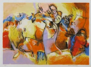 Arthur Bernard - Zeefdruk, Zonder titel - Ingelijst kopen? Bied vanaf 35!