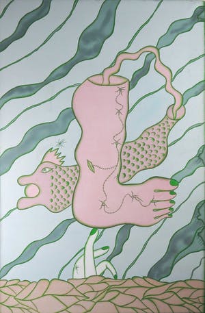 IGAK Murniasih - Olieverf op doek, Kutulong di Kau Supaya Tidak Jatuh (Groot) kopen? Bied vanaf 1000!