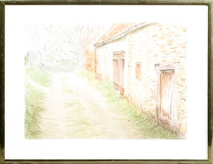 Niet of onleesbaar gesigneerd - Aquarel, Zonder titel - Ingelijst kopen? Bied vanaf 1!