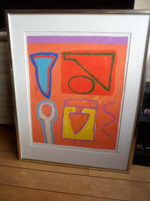 Dolf Verlinden - Zeefdruk. Titel, "AHC" verkocht voor € 80!