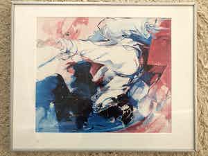 Bernadette Leijdekkers - Bernadette Leijdekkers - Acryl op papier, Zonder titel - Ingelijst verkocht voor € 50!