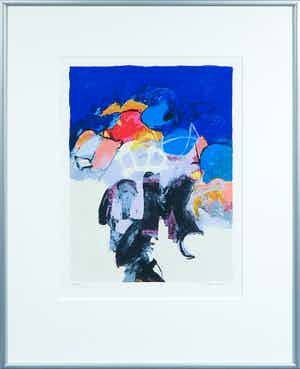 Henk van Vessem - Zeefdruk, Zonder titel - Ingelijst verkocht voor € 1!