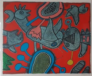 Corneille - " CHANT D' ETE " Zeefdruk uit 1992 kopen? Bied vanaf 225!