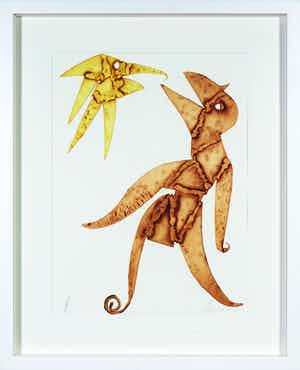 Reinhoud D'Haese - Aquatint, Vieillissant (...) - Ingelijst verkocht voor € 1!