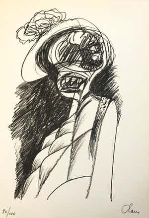 Hugo Claus - Mooie litho - gesigneerd - 1978 - 80/100 verkocht voor € 75!